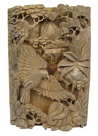 Wooden Hand carved Wall Hanging Eagle & Dragon